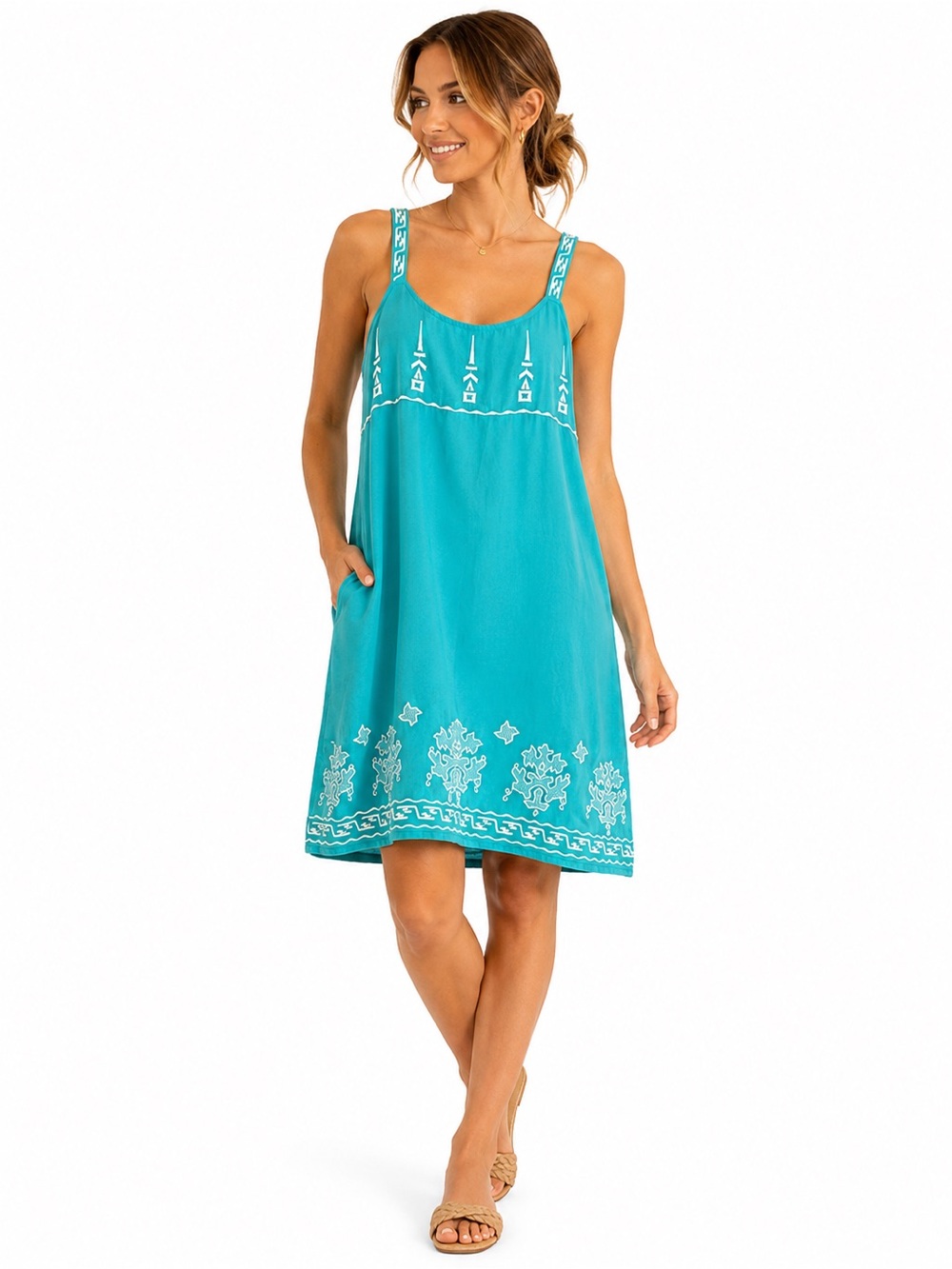 Turquoise Aztec Sun Dress